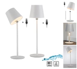JUST LIGHT LED Tischleuchte BOTERIA | Weiß
