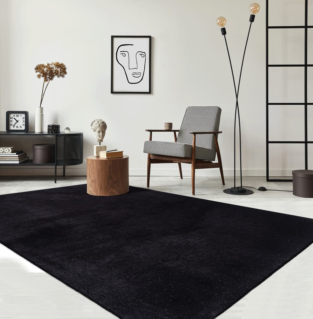 the carpet Teppich Relax | Schwarz