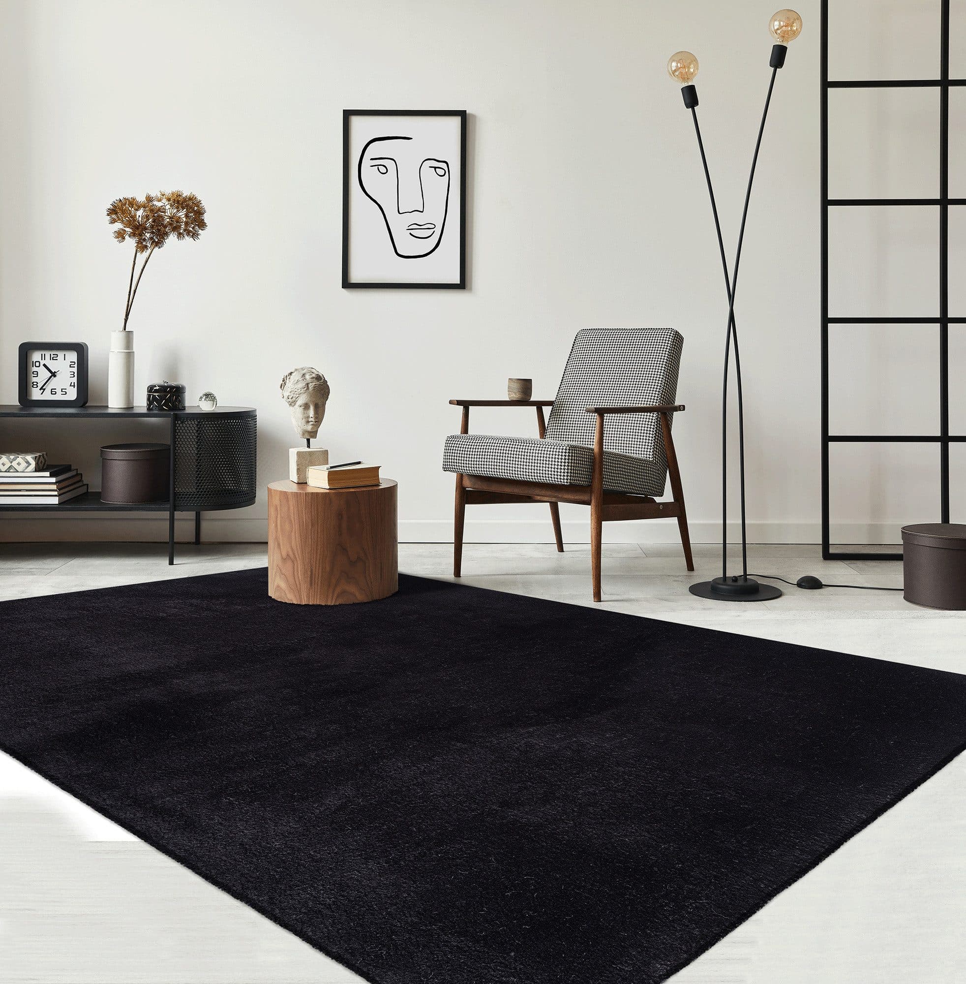 the carpet Teppich Relax | Schwarz