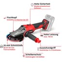 Einhell Akku-Winkelschleifer TP-AG 18/125 F Li BL-Solo | Rot 4