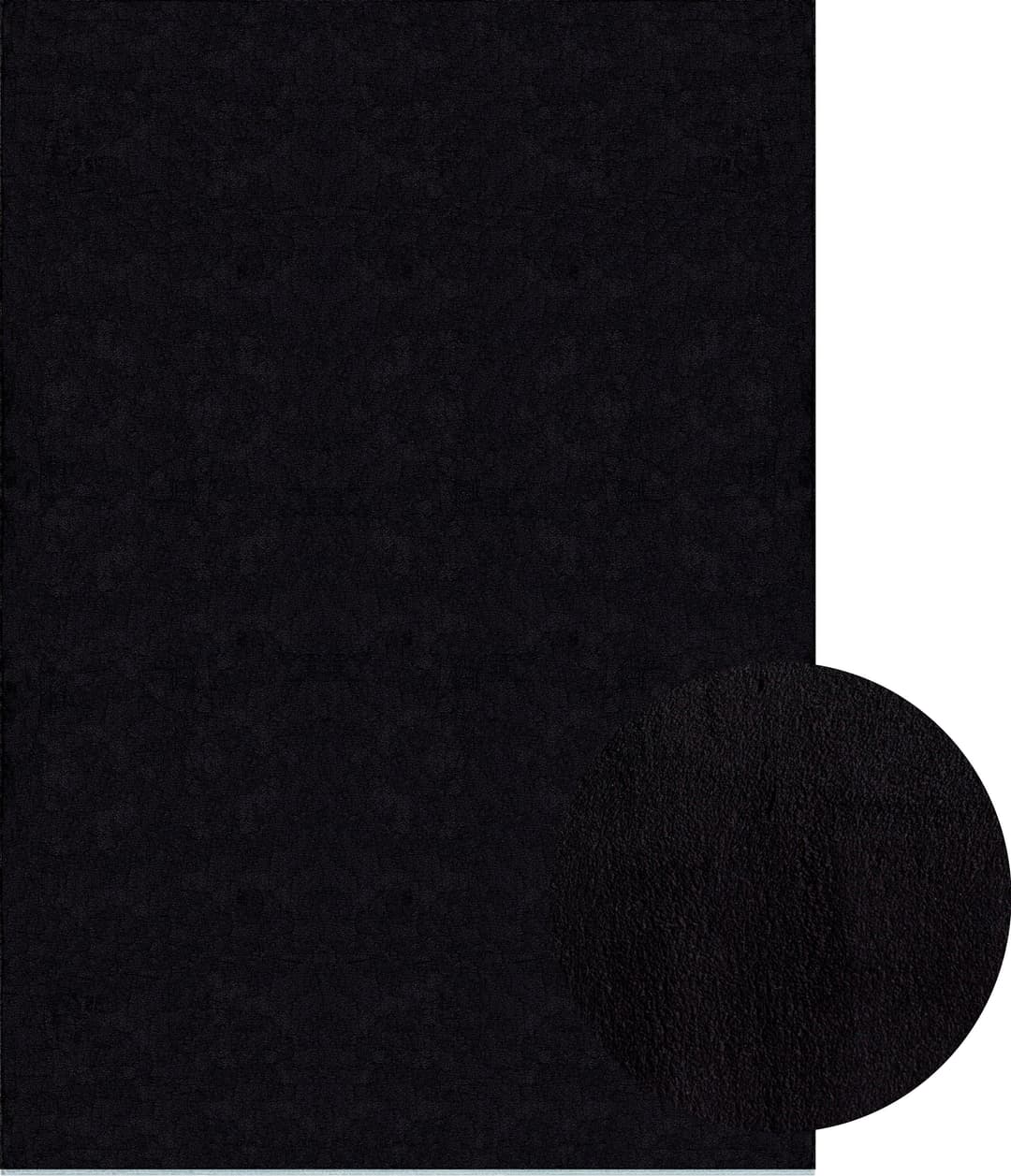merinos Teppich Loft 37 | Schwarz