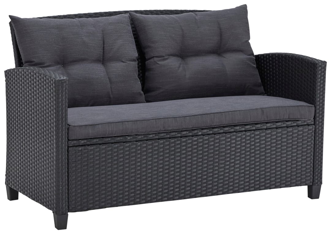 KONIFERA Gartenlounge-Set St. Tropez | Schwarz
