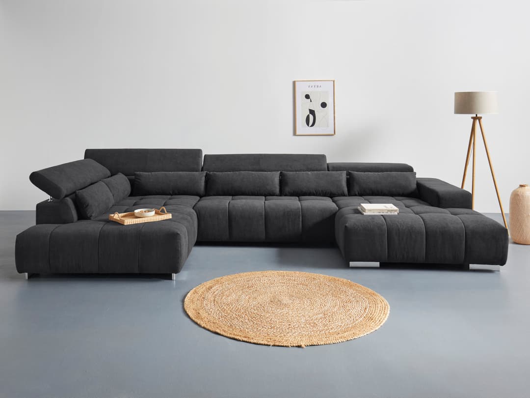 COTTA Wohnlandschaft Orion U-Form | Schwarz