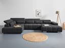 COTTA Wohnlandschaft Orion U-Form | Schwarz