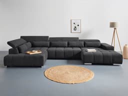 COTTA Wohnlandschaft Orion U-Form | Schwarz