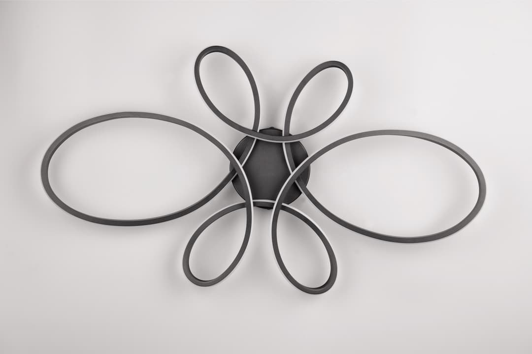 TRIO Leuchten LED Deckenleuchte FLY | Schwarz