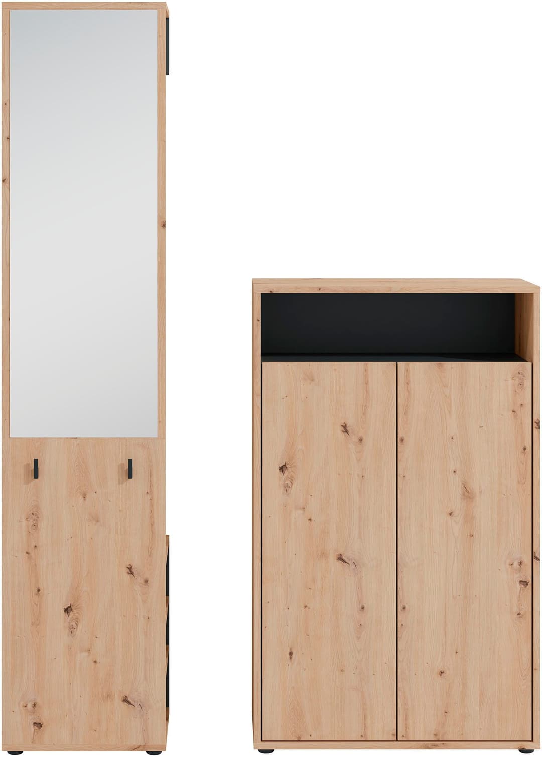 byLIVING Garderoben-Set Lyon | Holztöne