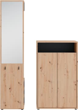 byLIVING Garderoben-Set Lyon | Holztöne