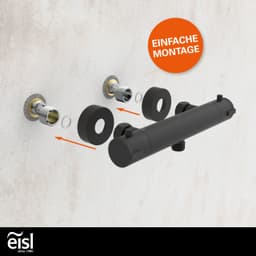 Eisl Duscharmatur CLAUDIO mit Thermostat | Schwarz