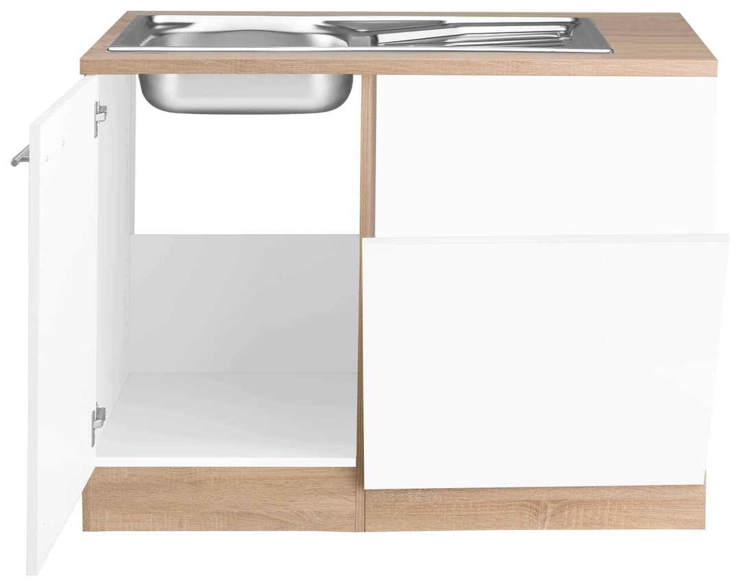 OPTIFIT Spülenschrank Kalmar | Weiß