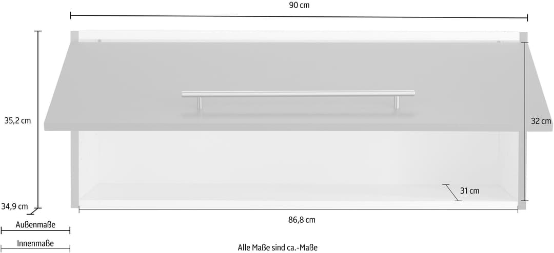OPTIFIT Klapphängeschrank Bern | Weiß