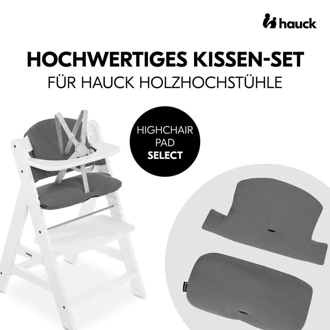Hauck Highchair Pad Select Muslin | Grau