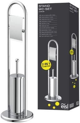 Eisl WC-Garnitur Toilettenpapierhalter stehend | Silber