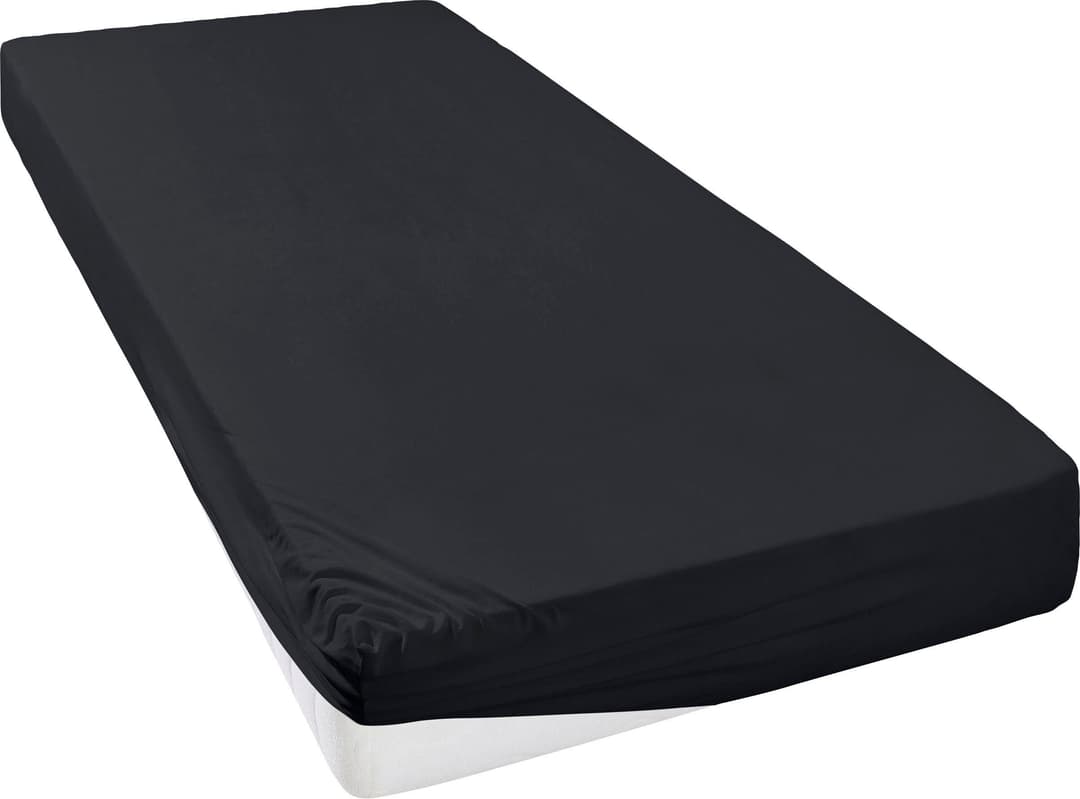OTTO home Spannbettlaken GRETA Jersey | Schwarz