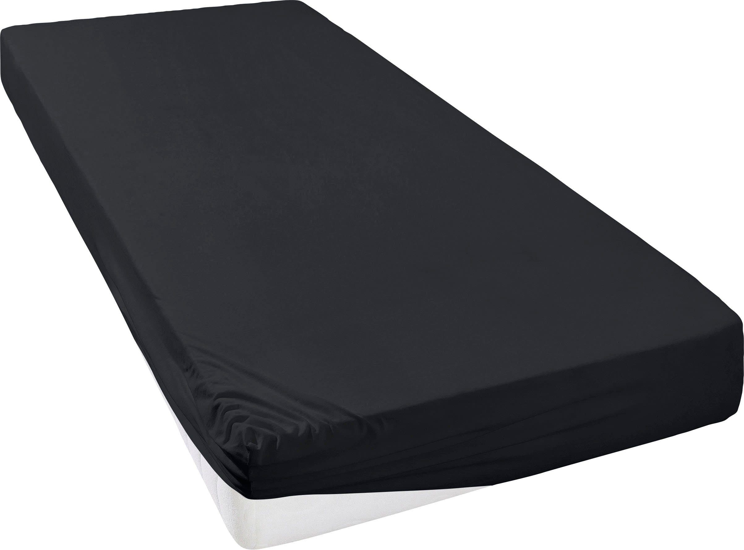 OTTO home Spannbettlaken GRETA Jersey | Schwarz