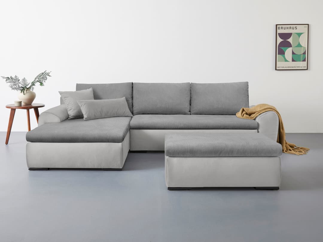 Home affaire Ecksofa Win L-Form | Grau
