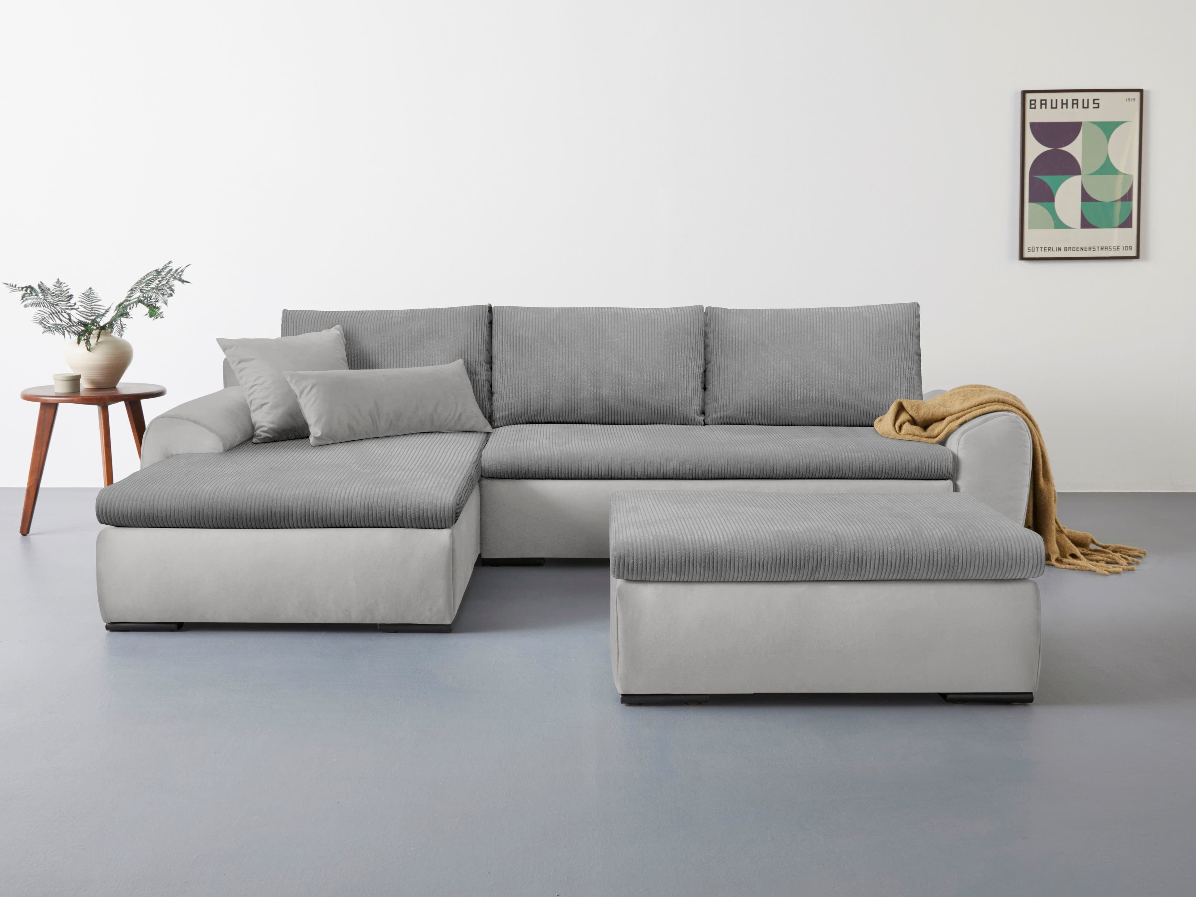Home affaire Ecksofa Win L-Form | Grau