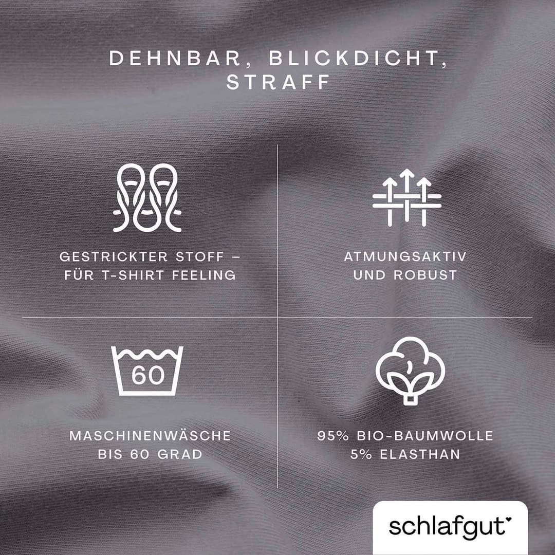 Schlafgut Spannbettlaken PURE | Grau