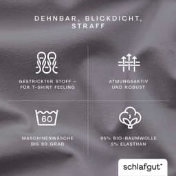 Schlafgut Spannbettlaken PURE | Grau