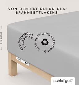 Schlafgut Spannbettlaken PURE BOXSPRING | Grau