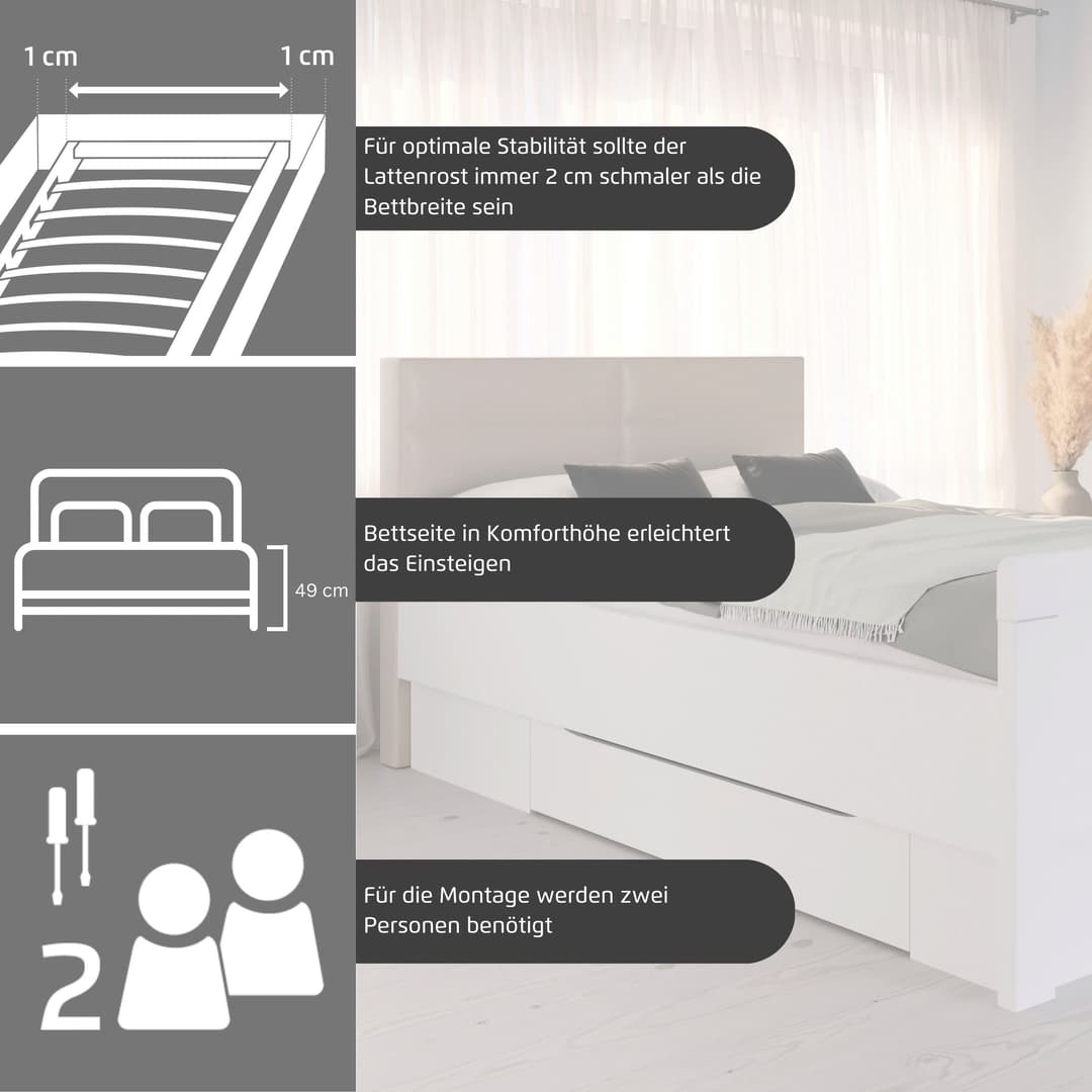 rauch Bett EVELYN | Holztöne
