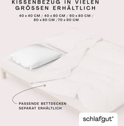 Schlafgut Kissenbezug Knitted Jersey | Weiß