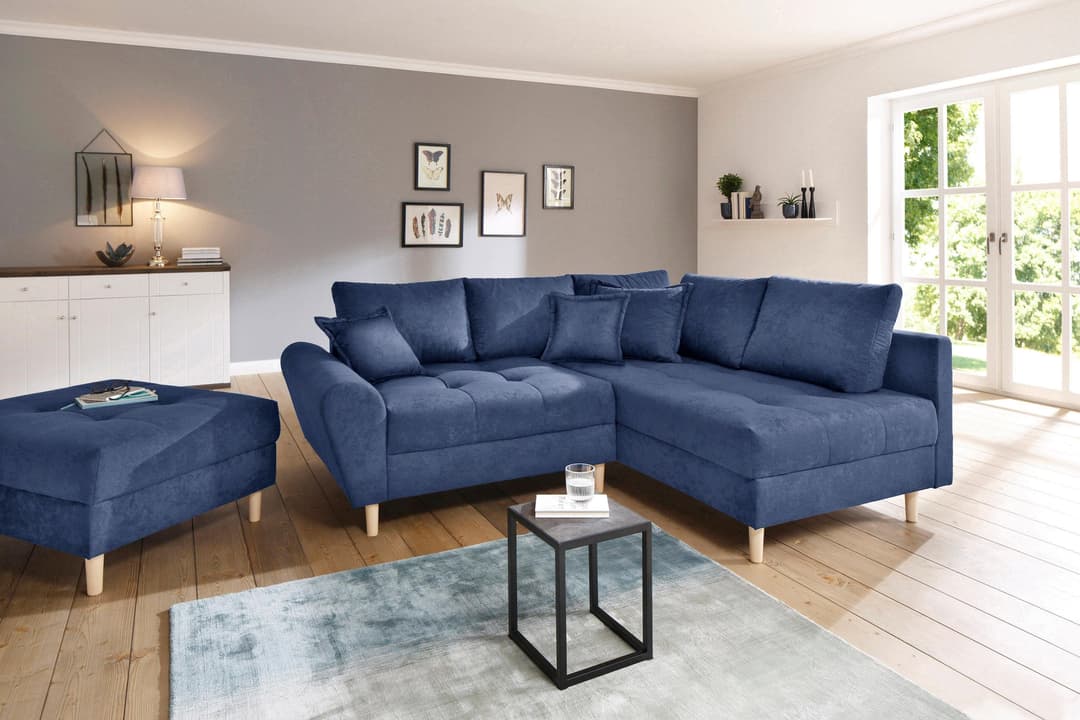 Home affaire Ecksofa Rice L-Form | Blau
