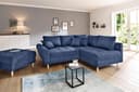 Home affaire Ecksofa Rice L-Form | Blau