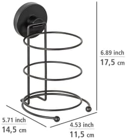 WENKO Haartrocknerhalter Vacuum-Loc® Milazzo | Schwarz