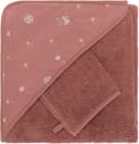fillikid Kapuzenhandtuch mit Waschhandschuh | Rosa 2