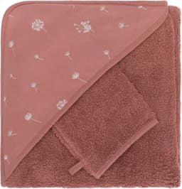 fillikid Kapuzenhandtuch mit Waschhandschuh | Rosa