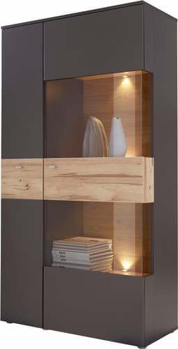 FORTE Vitrine Como Highboard | Braun