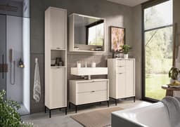 BASIC by Balculina Spiegelschrank Lucera | Weiß