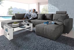 Jockenhöfer Gruppe Wohnlandschaft Orlando U-Form | Schwarz