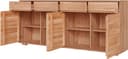Sideboard VETRO Teilmassiv, Fronten Massivholz, Wohnzimmer, Stauraum, 3