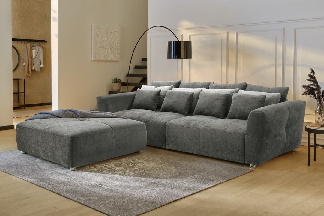 Jockenhöfer Gruppe Big-Sofa Gulliver | Grau