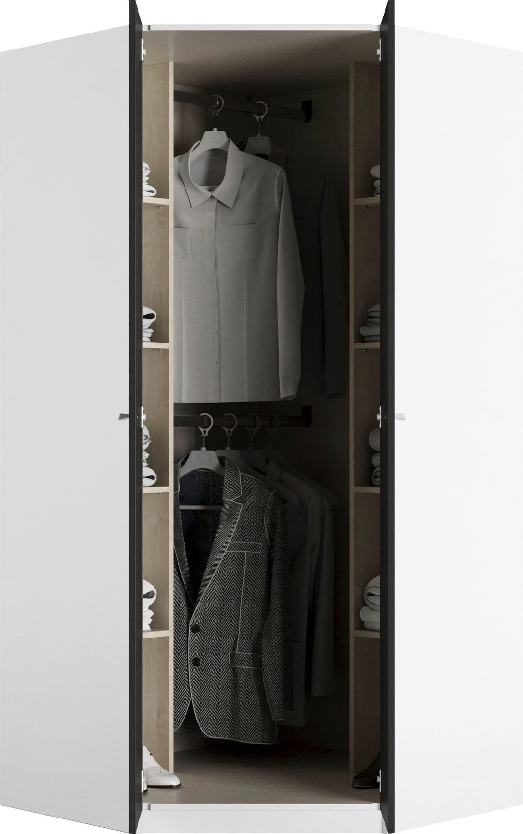 priess Eckkleiderschrank Barcelona | Mehrfarbig