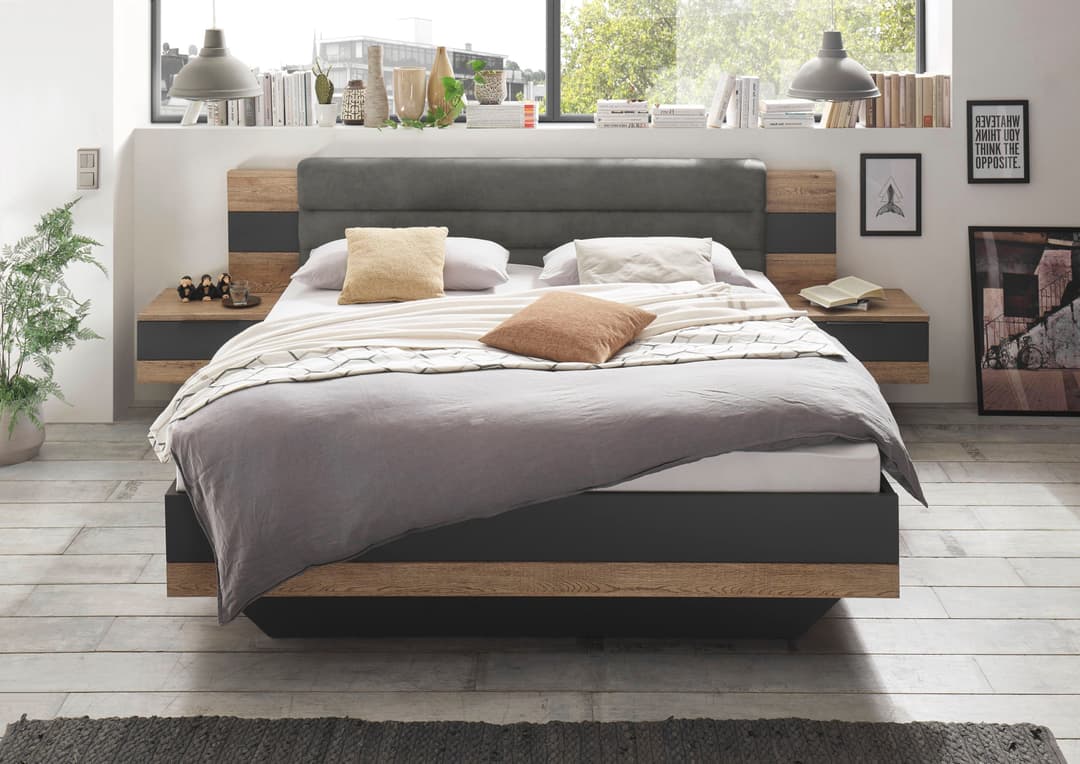 Schlafkontor Bettgestell Linea | Grau