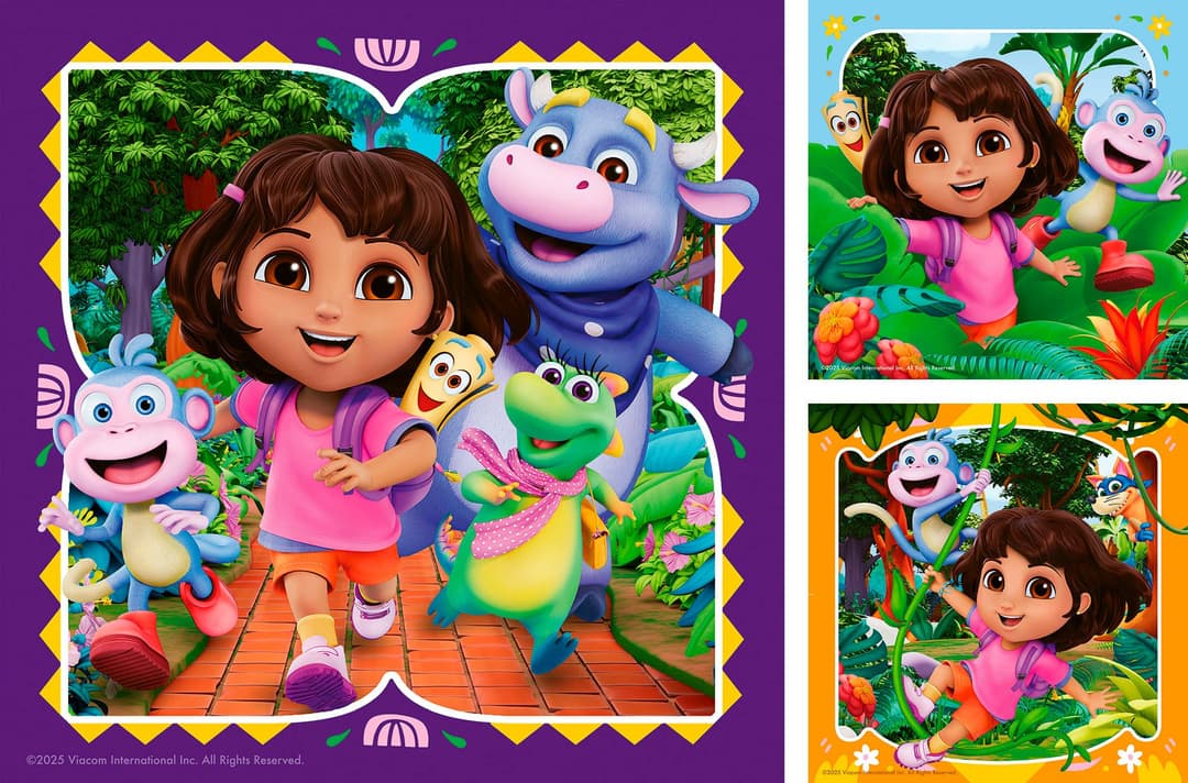 Ravensburger Puzzle 3x49, Dora the Explorer | Mehrfarbig