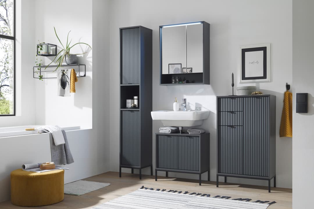 BASIC by Balculina Hochschrank Lucera | Grau
