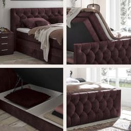 ED EXCITING DESIGN Boxspringbett "Cashfield" | Lila