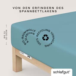 Schlafgut Spannbettlaken PURE | Türkis