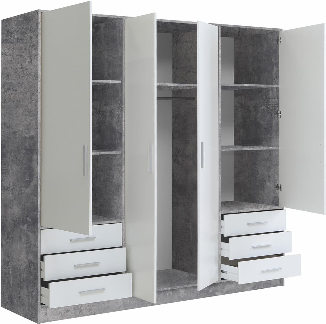 FORTE Kleiderschrank Jupiter | Mehrfarbig