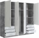 FORTE Kleiderschrank Jupiter | Mehrfarbig 4
