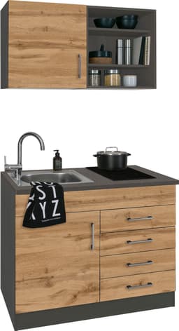 KOCHSTATION Pantryküche KS-Mali | Holztöne