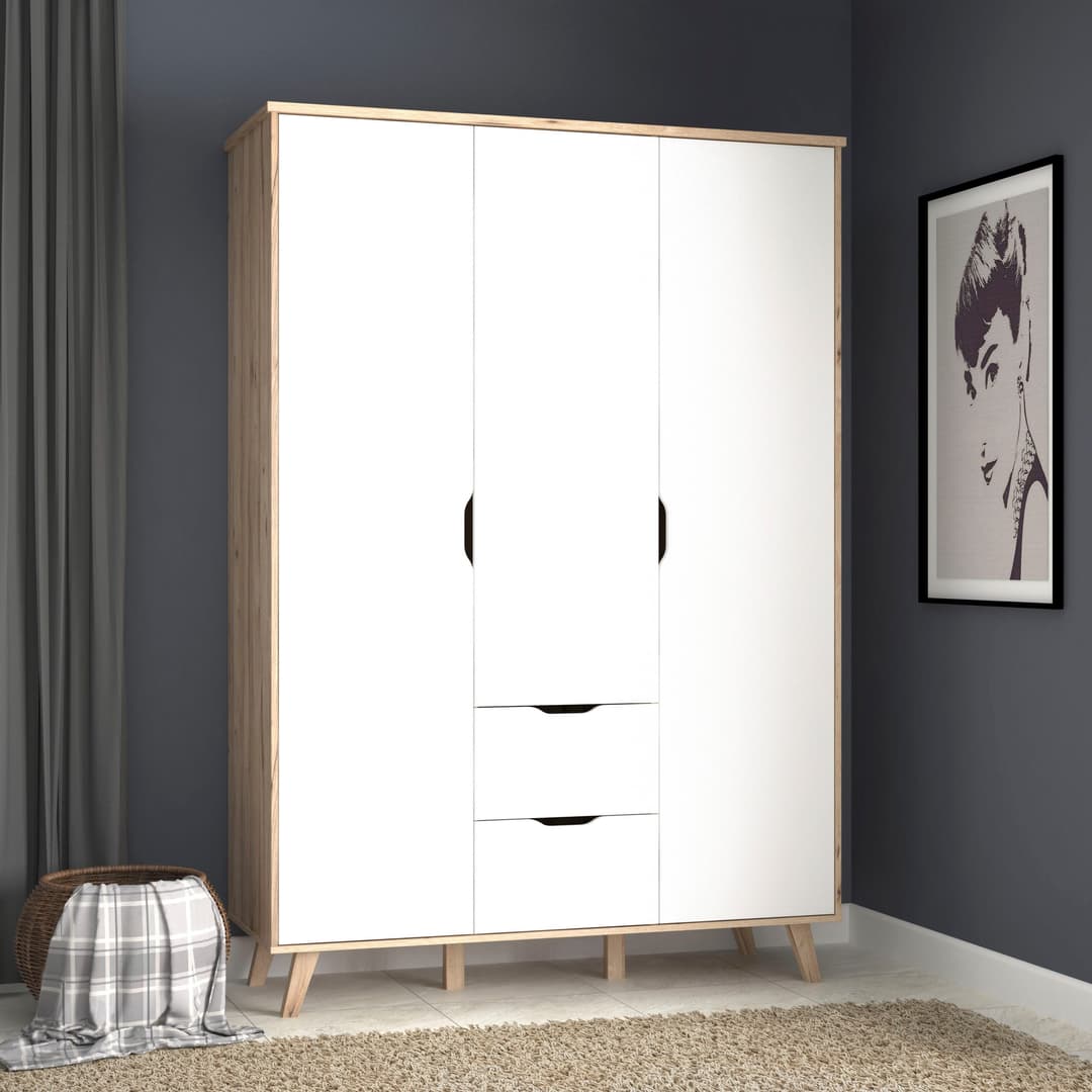 Forte Drehtürenschrank Vankka | Holztöne