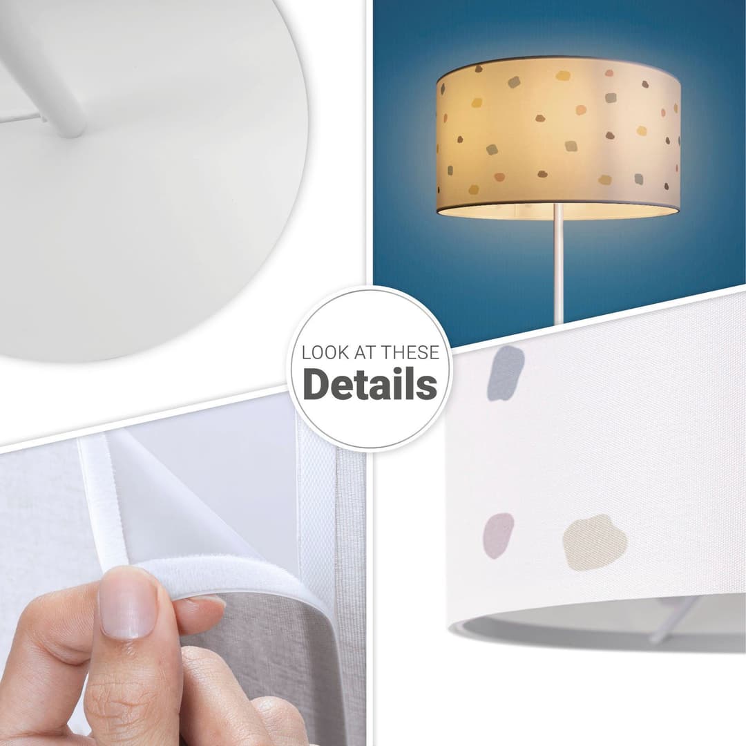 Paco Home Stehlampe Luca Dots | Weiß