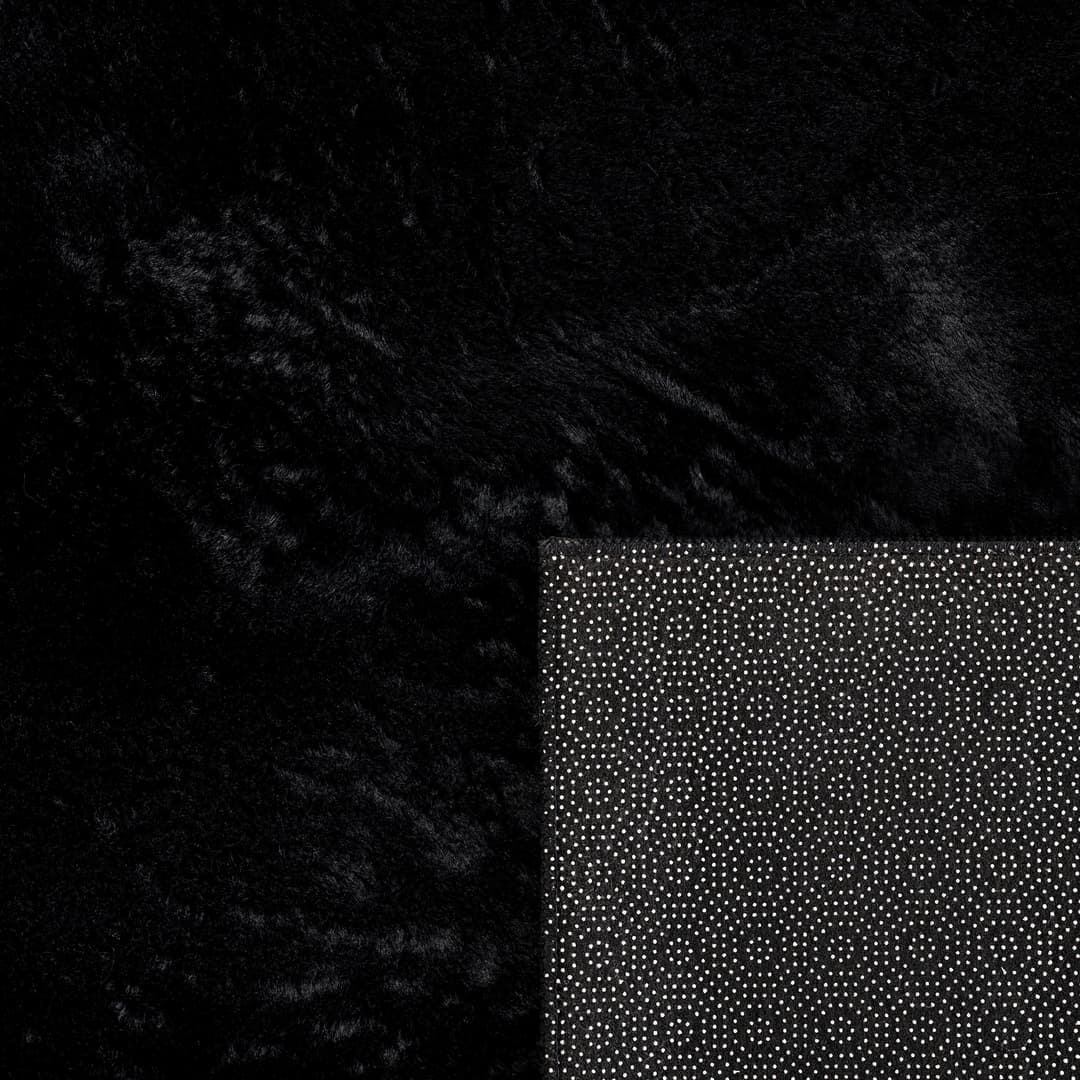 Paco Home Soft 380 Kunstfellteppich | Schwarz