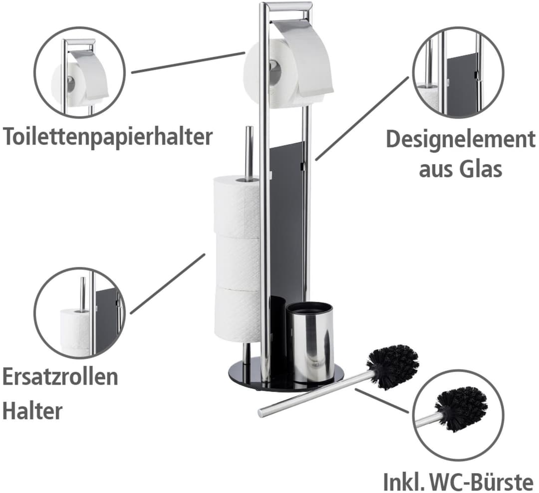 WENKO WC-Garnitur Ravina | Silber