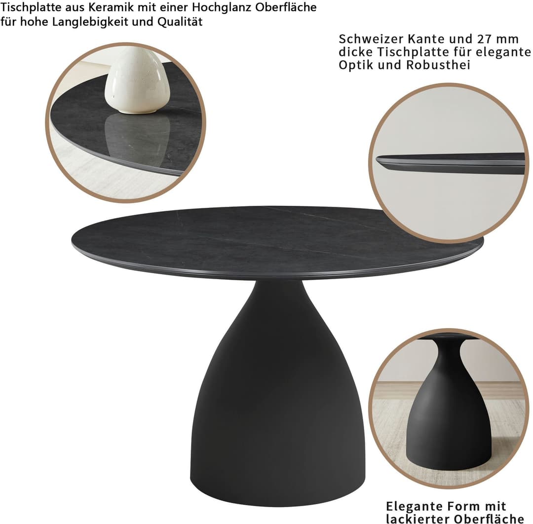 OTTO home Esstisch Lealux | Schwarz